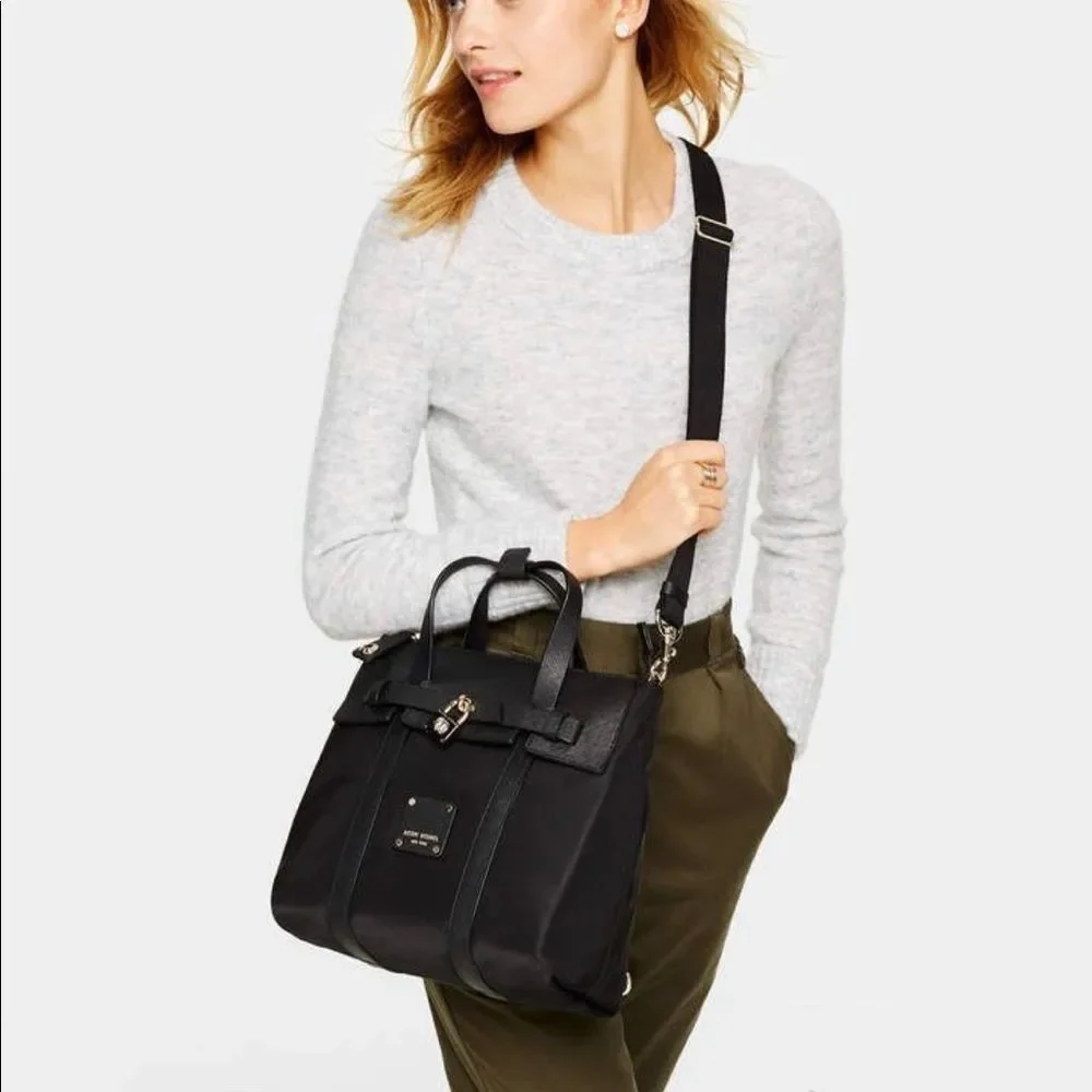 Henri Bendel Jetsetter Backpack - Black and Silver - Small